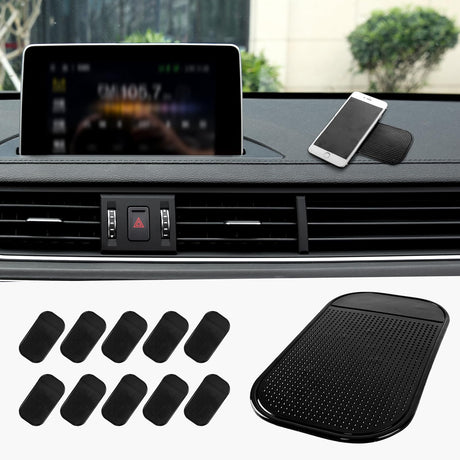 10PCS Car Dashboard Gel Pads Anti-Slip and Traceless Mats for Phones Sunglasses Coins and Keys Universal Car Interior Accessories