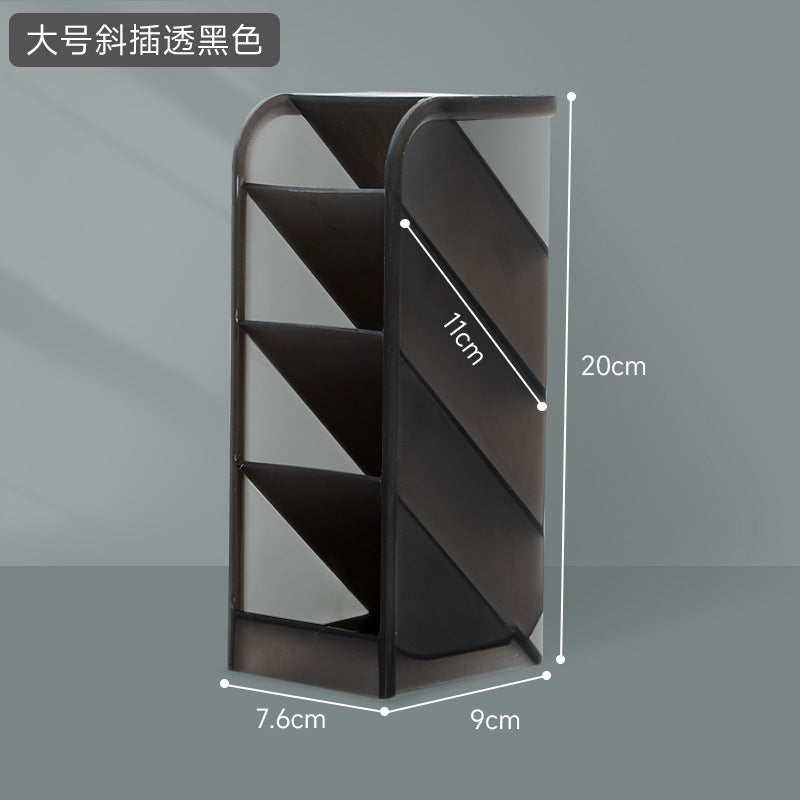 Transparent Slant Pencil Holder - Multi-Functional Organizer