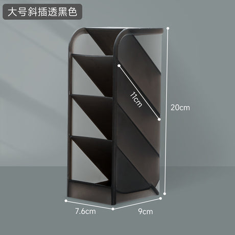 Transparent Slant Pencil Holder - Multi-Functional Organizer