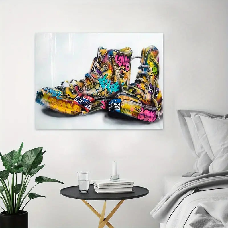 Abstract Shoes Canvas Wall Art for Home Decor