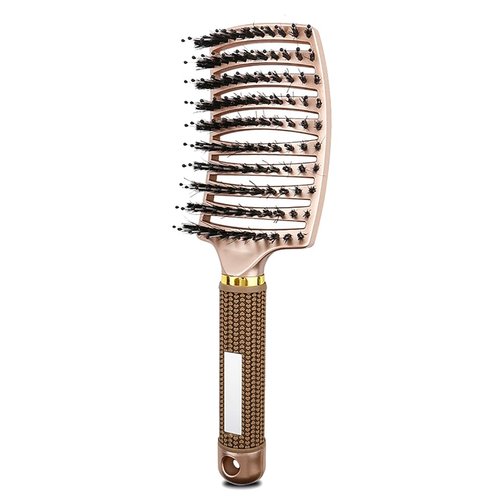 Voremy Magical Brush Detangler Detangling Brush Vormey Ultra Detangler Brush For Wet Or Dry Styling Massage Detangling Hair Brush For Men Women And Kids (New Gold)