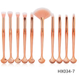 10-Piece Shell Makeup Brush Set - Beauty Tools