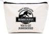 Dont Mess with Mamasaurus Youll Get Jurasskicked - Funny Dinosaur Birthday Christmas Novelty Present Ideas for Mom - Presents For Mom From Husband Son Daughter – Makeup Bag Cosmetic Bag Travel Pouch