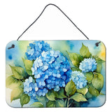 Hydrangeas in Watercolor Wall or Door Hanging Prints