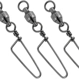 Dr.Fish 50 Pack Ball Bearing Snap Swivels Fishing Tackle Coastlock Fishing Snap Swivel Saltwater Fishing Swivels Stainless Steel Rust Resistant Freshwater Fishing Gear Accessories 26LB