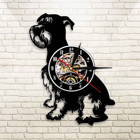 Dog Series 3D Vinyl Record Wall Clock Home Decor