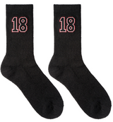 Custom Black Sport Socks with Unique Texture Design