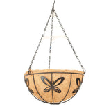 Round Iron Coconut Fiber Hanging Planter Basket