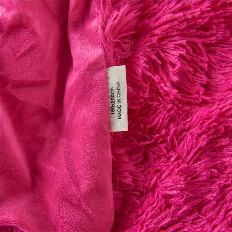 Rose Red Flannel Blanket - Warm Plush for Home & Office