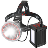 ErayLife LED Hunting Headlamp Rechargeable Super Bright High Lumens 12800mAh Headlamp Flashlight Battery Pack 90° Adjustable Waterproof Hardhat Headlamp for Outdoor Hunting Gear Camping Essentials
