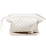 Hairao Large Makeup Bag Double Layer Makeup Bag Organizer Toiletry Bag For Women Cosmetic Travel Bag Leather Makeup Bag Portable Toiletry Bag Waterproof Roomy Bag For Women And Girls White