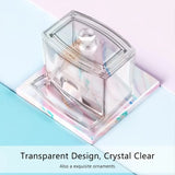 Clear Cotton Swab Holder and Bathroom Storage Container