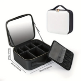Large-Capacity PU Leather Travel Cosmetic Organizer