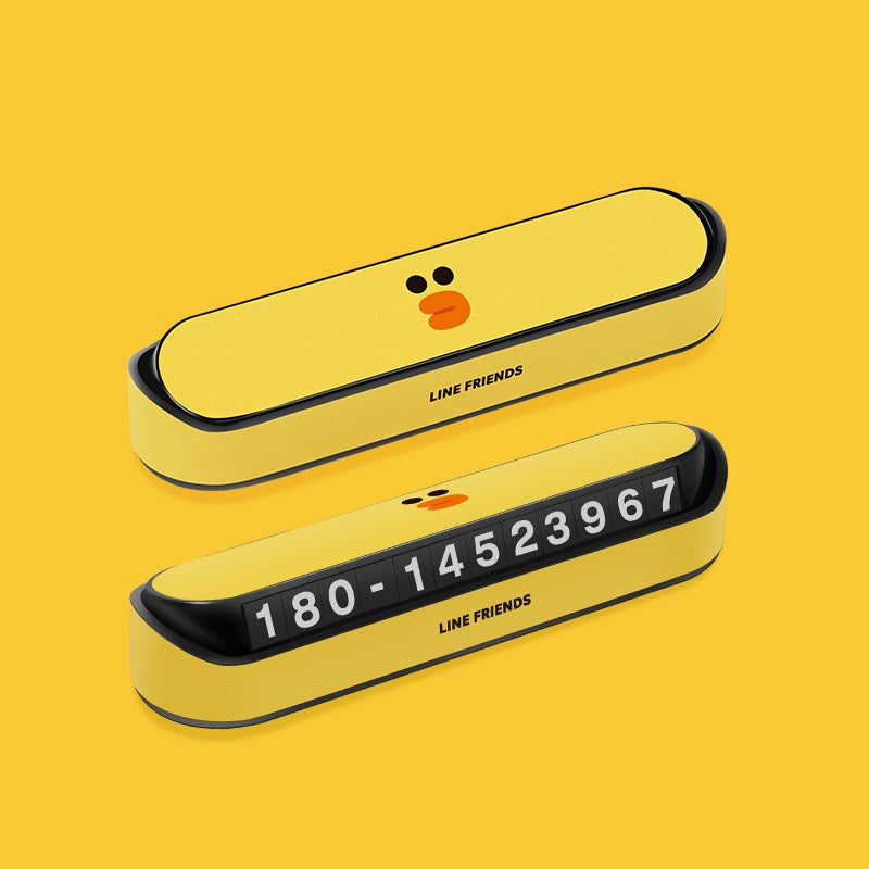 LINE FRIENDS Car Parking Phone Number Sign