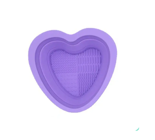 Silicone Makeup Brush Cleaning Bowl and Scrubber (1PC)