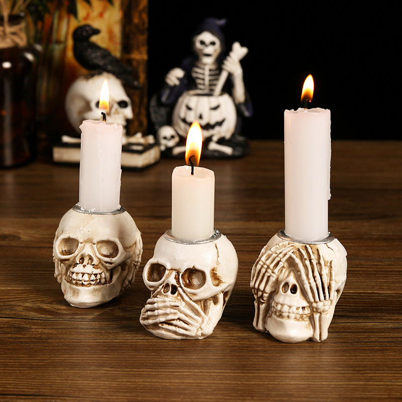 Day of the Dead Skull Resin Ornament for Home Decor