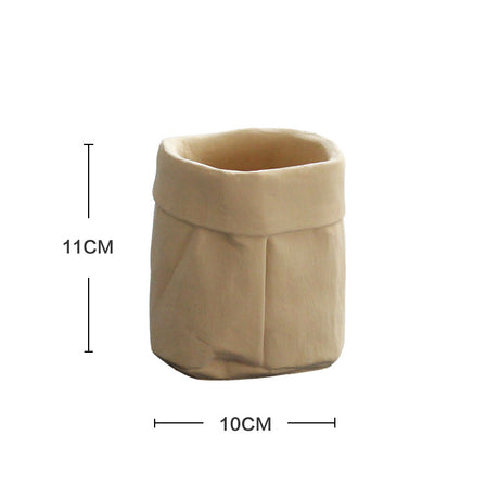 Cement Fabric Bag Planter in Modern Nordic Style