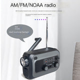 Hand-Crank Emergency Radio with Solar Charging for Camping