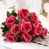 Artificial Rose Wedding Bouquet for Home Decoration
