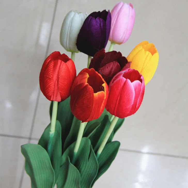 Single Tulip, Faux Silk Flower for Home Décor