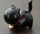 Cute Cat Ceramic Figurine for Mini Tea Garden Decor