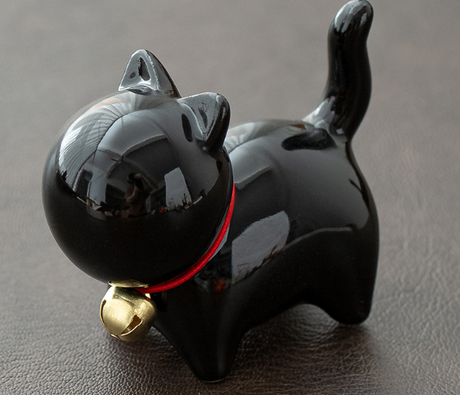 Cute Cat Ceramic Figurine for Mini Tea Garden Decor