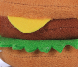 Cute Plush Hamburger Pet Toy