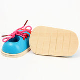 Wooden Shoe Lacing Toy for Kids