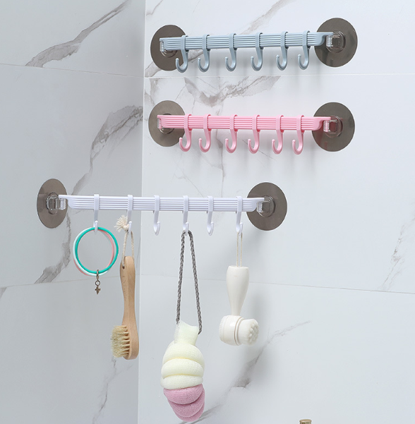 Creative Home Storage Rack with No-Trace Hooks