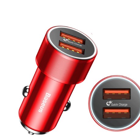 36W QC3.0 Car Charger with Dual USB Ports