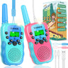 Vvinca Rechargeable Walkie Talkies for Kids Long Range 22 Channels 2 Way Kids Walkie Talkie with Flashlight for Camping Hiking Indoor Outdoor Toy 3 4 5 6-12 Boy Girl Christmas Birthday Gifts 2 Packs