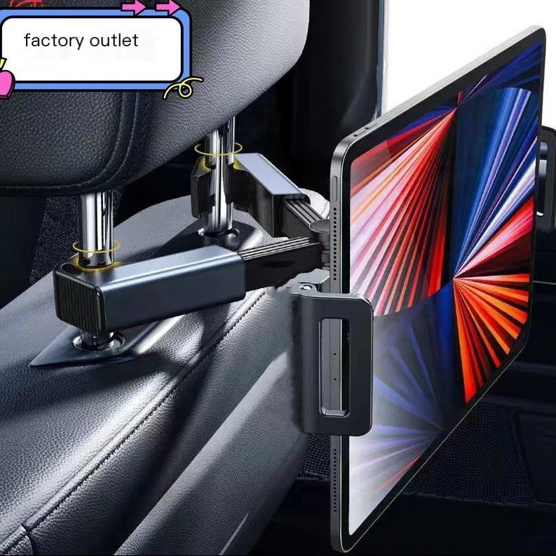 Universal Car Headrest Tablet Holder with Rotatable Design