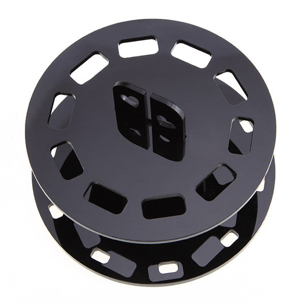 10-Hole Black Round Makeup Brush Holder
