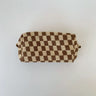Lattice Cosmetic Bag - Knitted Fabric Makeup Organizer