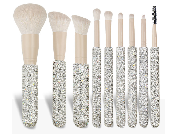 Diamond Makeup Brush Set - 10/12 Pcs Ultra Soft Tools