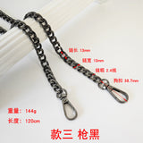 Metal Bag Chain with Woven Shoulder Strap