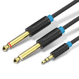 Vention AUDIO 3.5mm M to 2x6.3mm M Cable 1.5m BACBG