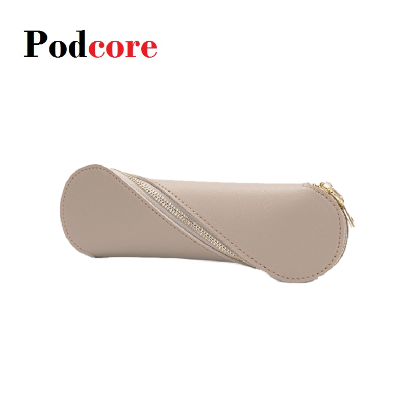 Slim Pencil Case Makeup Brush Holder with Zipper Pouch