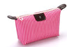 Striped Waterproof Makeup Bag for Travel and Storage