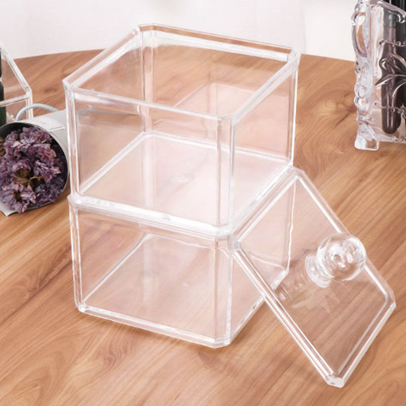 Acrylic Storage Box for Cotton Pads and Swabs
