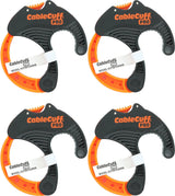 Cable Cuff PRO (4 Pack: 4x Medium 2 Inch Diameter) Adjustable Reusable Cable Tie Replacements for Extension Cords or Electronics