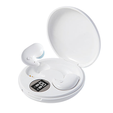 Generic Invisible Wireless Bluetooth Headphones HiFi Sound Wireless Stereo Sound Comfortable Noise Canceling Shallow in-Ear Sleeping Headphones White