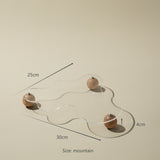 Luxury Acrylic Jewelry and Perfume Makeup Tray with Wood Base