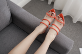 Summer Pointed High Heel Slippers with Thin Straps