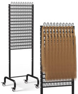 Tigerden 150 Pegs Braiding Hair Rack Adjustable Hair Separator Stand with Wheels Hair Extension Holder for Hair Stylists Braiders Home Salon Beauty School Black