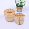 Handmade Bamboo Storage Basket for Laundry & Garden