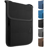 Maiiu Travel Neck Wallet with RFID Blocking – Passport Holder Organizer Neck Pouch – Portable Easy to Conceal Travel Pouch (Black)