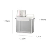 Transparent Laundry Detergent Storage Box with Cup