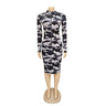 Reversible Printed Dress for Women with Zipper Closure