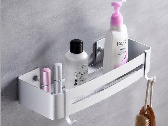No-Drill Bathroom Storage Rack